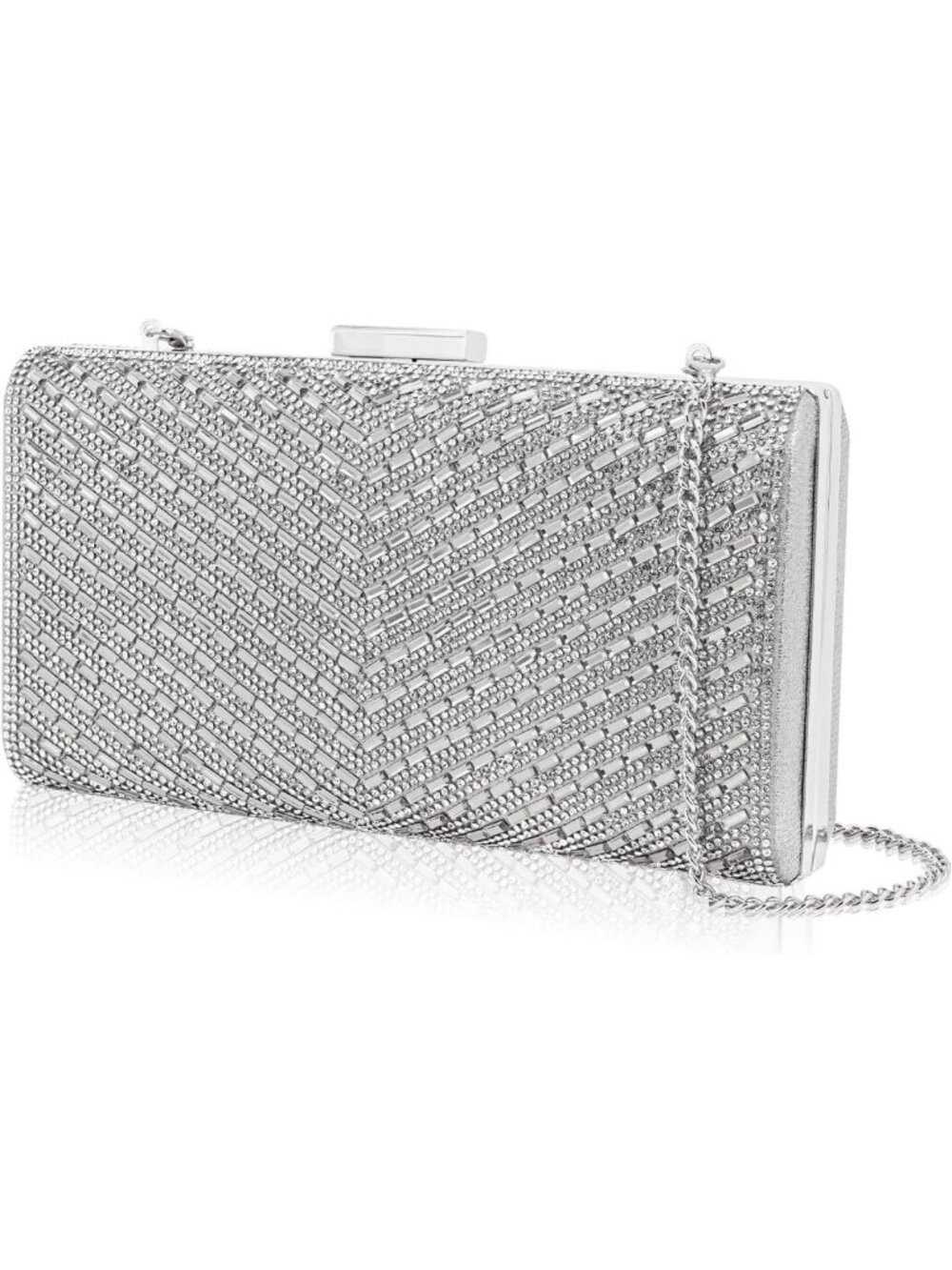 Sparkly Rhinestone Clutch Purse - Glitter Evening Bag for Weddings & Formal
